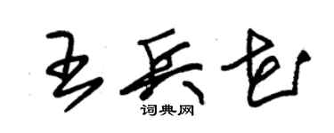 朱锡荣王兵花草书个性签名怎么写