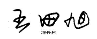朱锡荣王田旭草书个性签名怎么写