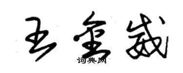 朱锡荣王金威草书个性签名怎么写
