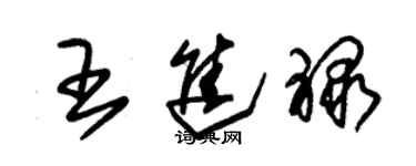 朱锡荣王进禄草书个性签名怎么写