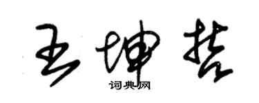 朱锡荣王坤哲草书个性签名怎么写