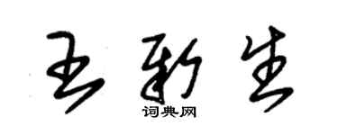 朱锡荣王新生草书个性签名怎么写