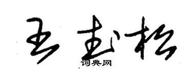 朱锡荣王武松草书个性签名怎么写