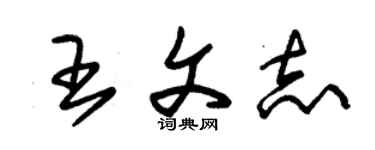朱锡荣王文志草书个性签名怎么写
