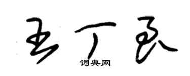 朱锡荣王丁良草书个性签名怎么写