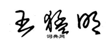 朱锡荣王猛明草书个性签名怎么写