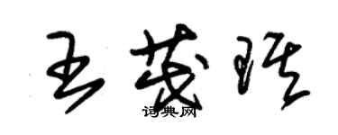朱锡荣王茂琪草书个性签名怎么写
