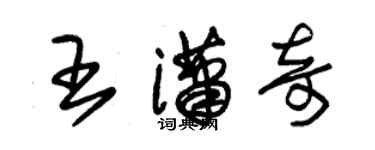 朱锡荣王潇奇草书个性签名怎么写