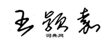 朱锡荣王颖嘉草书个性签名怎么写