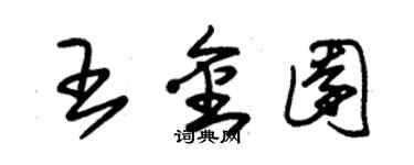 朱锡荣王金园草书个性签名怎么写