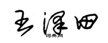 朱锡荣王泽田草书个性签名怎么写