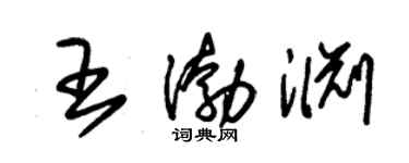 朱锡荣王渤渊草书个性签名怎么写