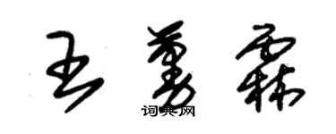 朱锡荣王蔓霖草书个性签名怎么写
