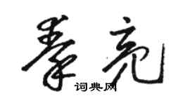 骆恒光秦亮草书个性签名怎么写
