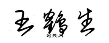朱锡荣王鹤生草书个性签名怎么写