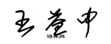 朱锡荣王益中草书个性签名怎么写