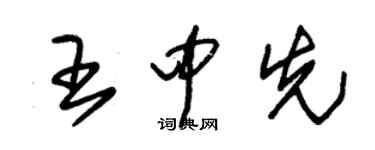 朱锡荣王中先草书个性签名怎么写
