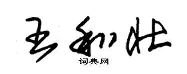 朱锡荣王和壮草书个性签名怎么写
