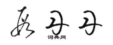 骆恒光段丹丹草书个性签名怎么写