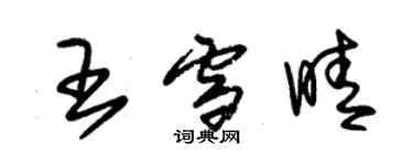 朱锡荣王雪晴草书个性签名怎么写