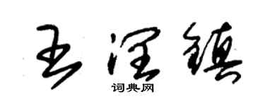 朱锡荣王润镇草书个性签名怎么写