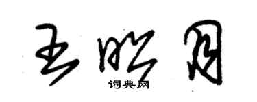 朱锡荣王昭月草书个性签名怎么写
