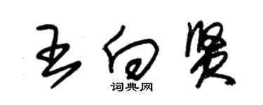 朱锡荣王向贤草书个性签名怎么写