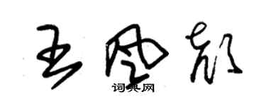 朱锡荣王风颜草书个性签名怎么写