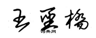 朱锡荣王圣桥草书个性签名怎么写