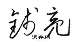 骆恒光钱亮草书个性签名怎么写