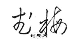 骆恒光武梅草书个性签名怎么写