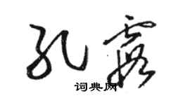 骆恒光孔霞草书个性签名怎么写