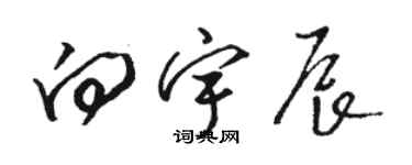 骆恒光向宇辰草书个性签名怎么写