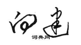 骆恒光向建草书个性签名怎么写