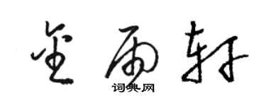 骆恒光金雨轩草书个性签名怎么写