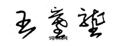 朱锡荣王墓垄草书个性签名怎么写