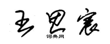 朱锡荣王思宸草书个性签名怎么写