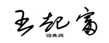 朱锡荣王起富草书个性签名怎么写