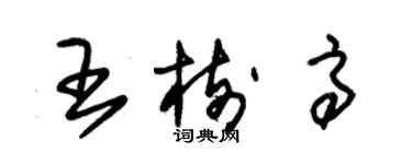 朱锡荣王树高草书个性签名怎么写