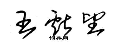 朱锡荣王献望草书个性签名怎么写