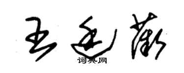 朱锡荣王廷薇草书个性签名怎么写