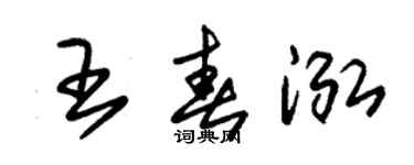 朱锡荣王春泓草书个性签名怎么写