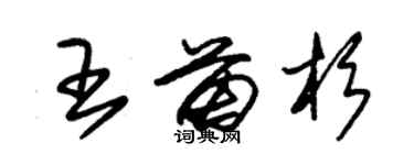 朱锡荣王苗杉草书个性签名怎么写