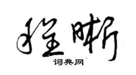 曾庆福程晰草书个性签名怎么写