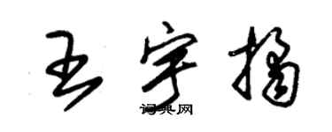 朱锡荣王宇桔草书个性签名怎么写
