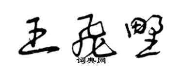 曾庆福王飞野草书个性签名怎么写