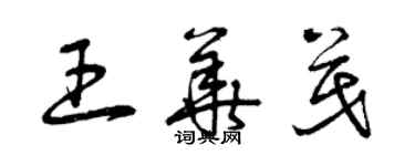 曾庆福王华茂草书个性签名怎么写