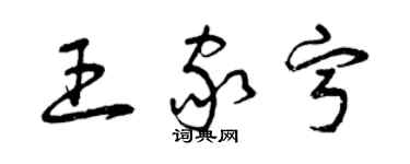 曾庆福王家宁草书个性签名怎么写