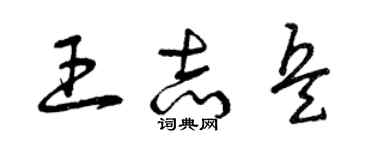 曾庆福王志兵草书个性签名怎么写