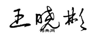 曾庆福王晓彬草书个性签名怎么写